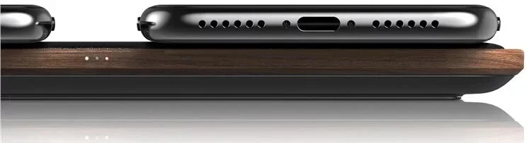 Nomad Base Station Hub Edition Qi Wireless Charging Station Leather - Walnut - Image 4 of 4