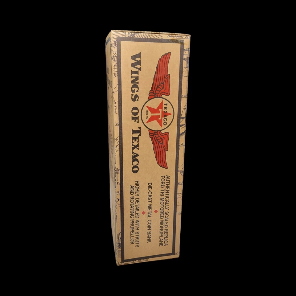 Ertl Wings of Texaco 1927 Ford Tri-Motored Mono Airplane Model Bank 7th Grey - Image 2 of 4