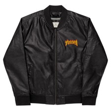 Toxica Leather Bomber Jacket