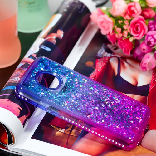 For Moto G6 Play/G6 Plus Case / Moto G6 Case Bling Sparkly Flowing Liquid Cover - Picture 14 of 14