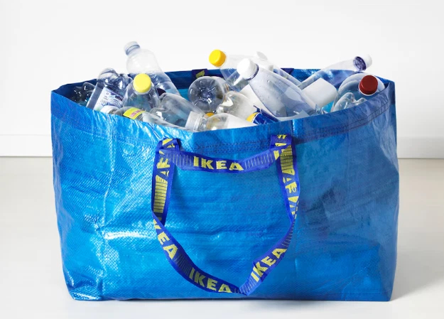 3x IKEA Large Blue Shopping Laundry Move Bag Fold Durable 71L Woven Ma25kg BULK - image 4 of 4