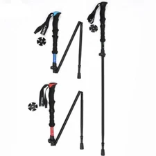 Trekking Poles Ultralight Wading Staff Folding Hiking Nordic Walking Stick New