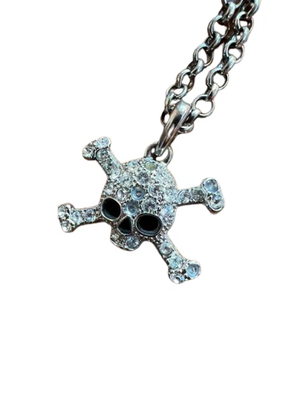 Vivienne Westwood Skull Stone Necklace Silver Very Good eBay