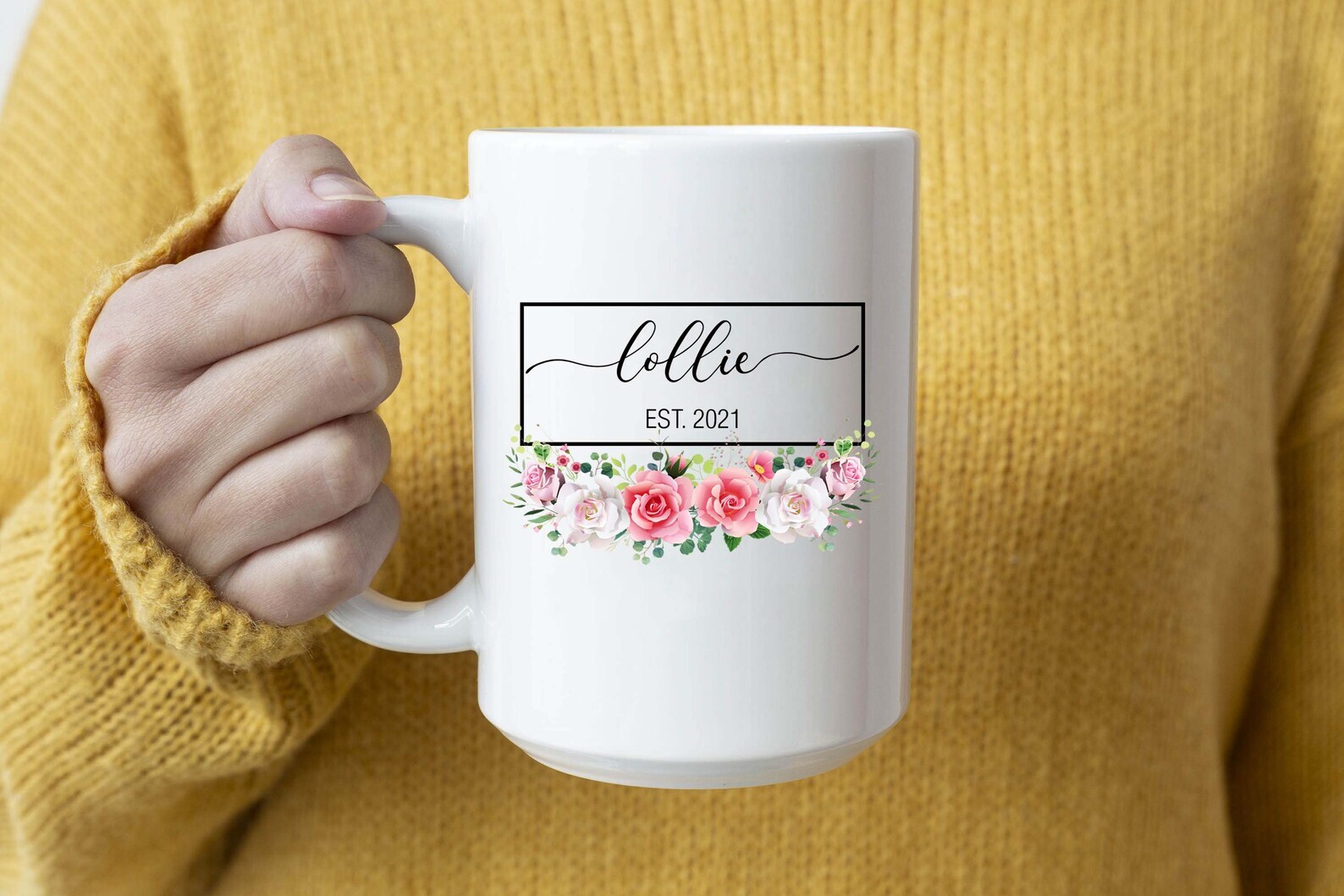 Lollie Est 2021 Mug Mug & Coaster Set Gift Lollie Coffee Mug For New Lollie
