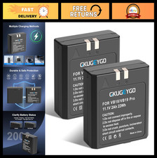 2000mAh Rechargeable Lithium Battery for Godox V860 V850 Speedlite Flash - 2 Pac