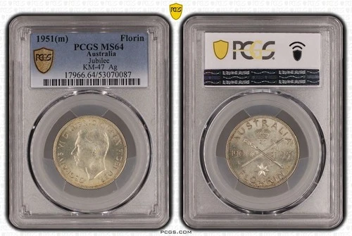 1951 Australia Florin — photo from the most recent tracked eBay sale