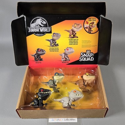 Jurassic World SNAP SQUAD 4-Pack Wave 1 Velociraptor Indoraptor