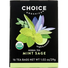 Choice Organics Herbal Tea Mint Sage 16 Bags