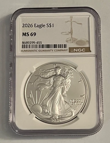 2026 Silver Eagle Dollar $1 - NGC MS 69