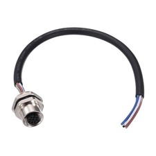 M12 5 Pin Female Aviation Connector Cable, 0.7ft Female Cordset 60V 4A