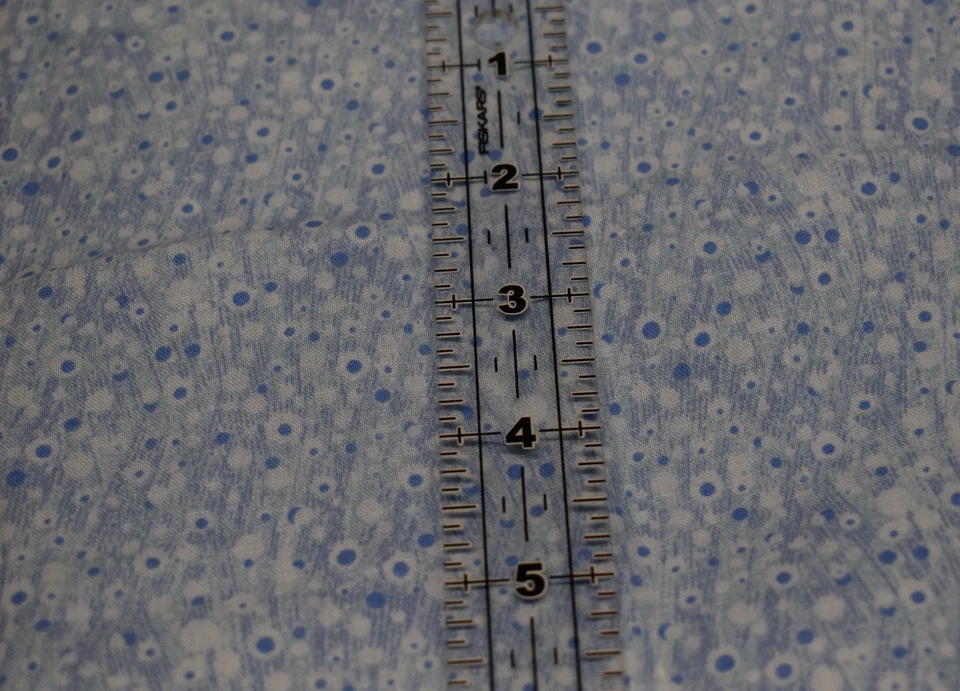 TELA DE ALGODÓN AZUL 30" X 43" círculos puntos burbujas líneas onduladas FONDO TONAL Foto 2 de 2