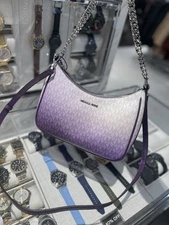 NWT MICHAEL KORS OUTLETJet Set Large Ombré Signature Logo Pochette