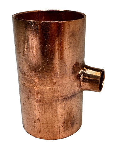 Reducing Tee 2" x 2" x 1/2" C x C x C Solder Joint CTS Copper Sweat Fitting