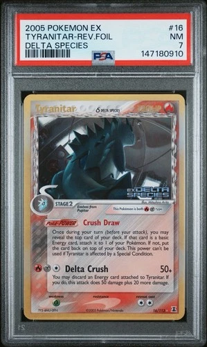 Tyranitar (Delta Species) 16/113 Delta Species Reverse Holo Rare  PSA 7