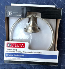 Delta Linden Hand Towel Ring 79446-SS Brilliance Stainless Brand New Bathroom