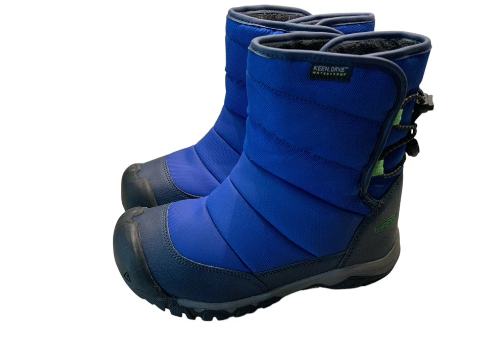 Botas de nieve KEEN Puffrider aisladas impermeables duraderas fáciles de usar talla 2 niño grande Foto 2 de 4