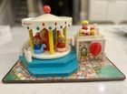 Vintage 1972 Fisher-Price Little People Merry-Go-Round Works Great w/Characters
