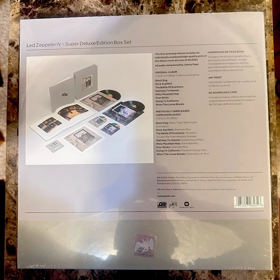 Led Zeppelin - Led Zeppelin IV, 2 LP / 2 CD Super Deluxe Box, First Edition, NEW - Image 3 of 4