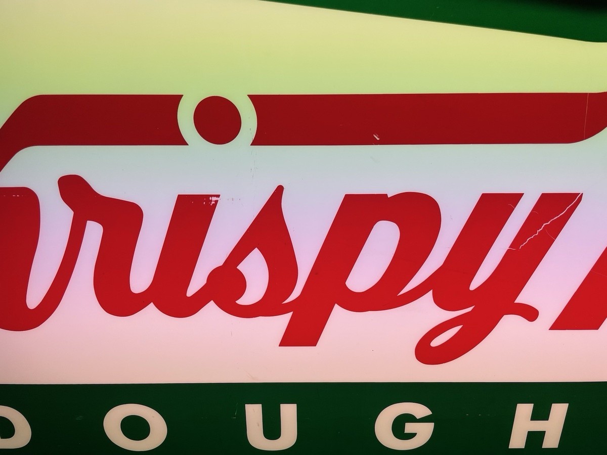 Large Krispy Kreme Doughnuts Double-Sided Hanging Lighted Original