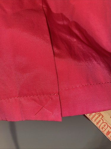 INC Sz S Women's Red Classic Trench Coat Jacket Front Button Vent Not Yet Cut - Picture 4 of 12