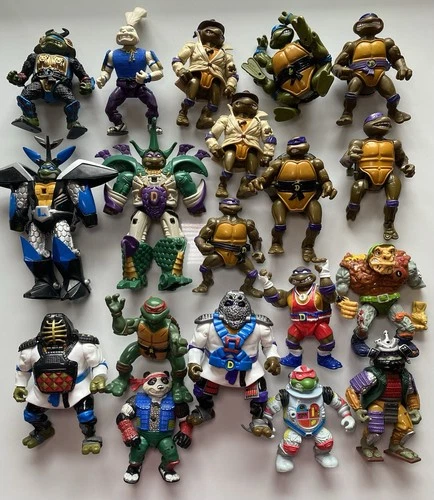 Vintage *PARTS + PIECES* TMNT Teenage Mutant Ninja Turtle Figure Lot Accessories
