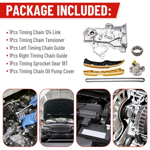 Oil Pump Cover Timing Chain Kit For Hyundai Veloster Elantra Kia 1.6L L4 2012-20 - Afbeelding 7 van 19
