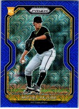 2021 Panini Prizm - Tier II Miguel Yajure #165 Blue Mojo Prizm /199 (RC)