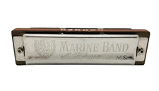 Vintage M. Hohner Marine Band Soloist Harmonica Key of C Made in Germany Used