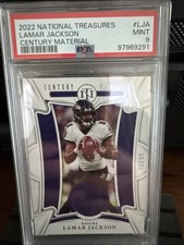 2022 National Treasures Lamar Jackson Century Material 75/99 #LJA Ravens MVP 🔥