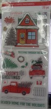 Recollections Christmas Stamps Acrylic Stamp Set 20 pcs