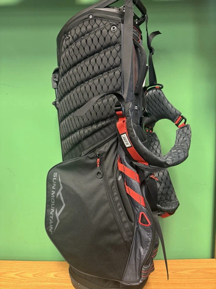 Bolsa de pie Sun Mountain 2025 4,5 LS 14-W Vlo - negra/acero/roja Foto 3 de 4