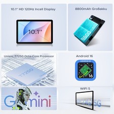 AORLYM P10PRO Android 16 10 Zoll Tablet 48GB+128GB 8800mAh WiFi 5 Gemini AI 2026