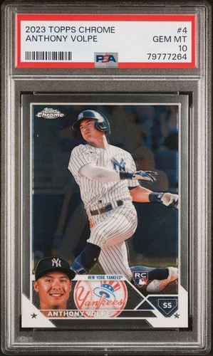 2023 Topps Chrome Anthony Volpe #4 RC PSA 10