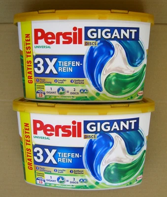 Persil GIGANT Discs Universal Vollwaschmittel tiefenrein 2 x 13 WL = 26 WL - Bild 1 von 4