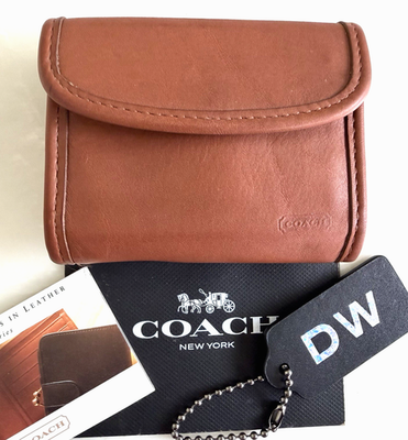希少Vintage COACH multi Function PurseRed COACH VINTAGE BRITISH TAN LEATHER MULTIFUNCTION WALLET 7219 | eBay