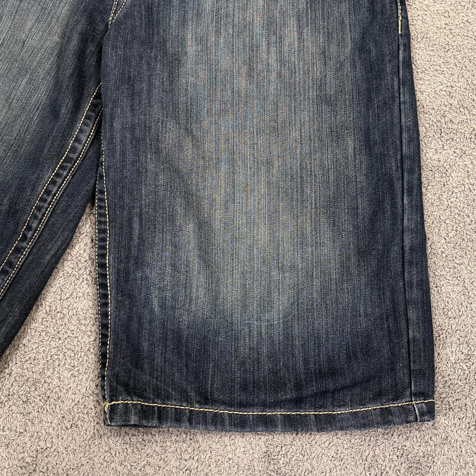 Southpole Y2K Shorts Mens 34 Blue Denim Baggy Jean Style Relaxed Fit Hip Hop - Image 4 of 4