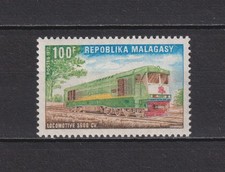 MADAGASCAR   .   N °  503  .   100 F  .  LOCOMOTIVE      NEUF  *  .   SUPERBE .