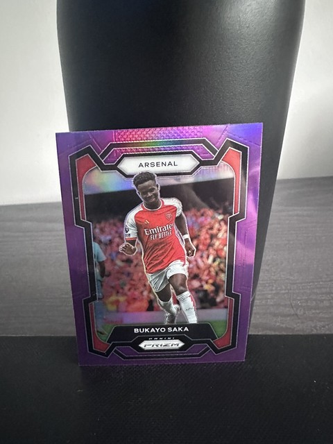 2023-24 Panini Prizm Premier League Purple Prizm Bukayo Saka #27 Arsenal