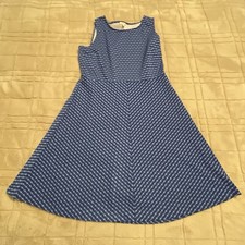Talbots Sleeveless Dress Women’s 14 Midi Flare Stretch Summer Tank Festival