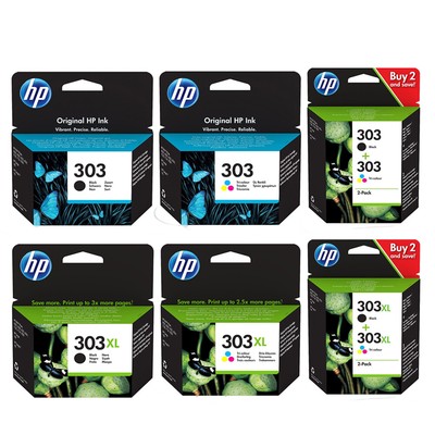 Original HP 303 / XL Black / Colour Ink Cartridges for Envy Photo 6234 Printers | eBay
