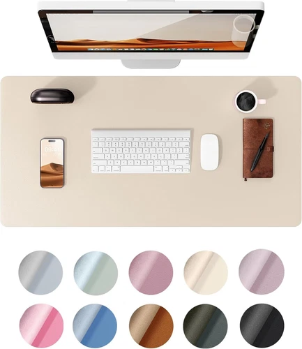 Desk Pad Office Desk Mat Pad PU Leather Waterproof Desk Mat Laptop Mat Dual-Side - Picture 31 of 39