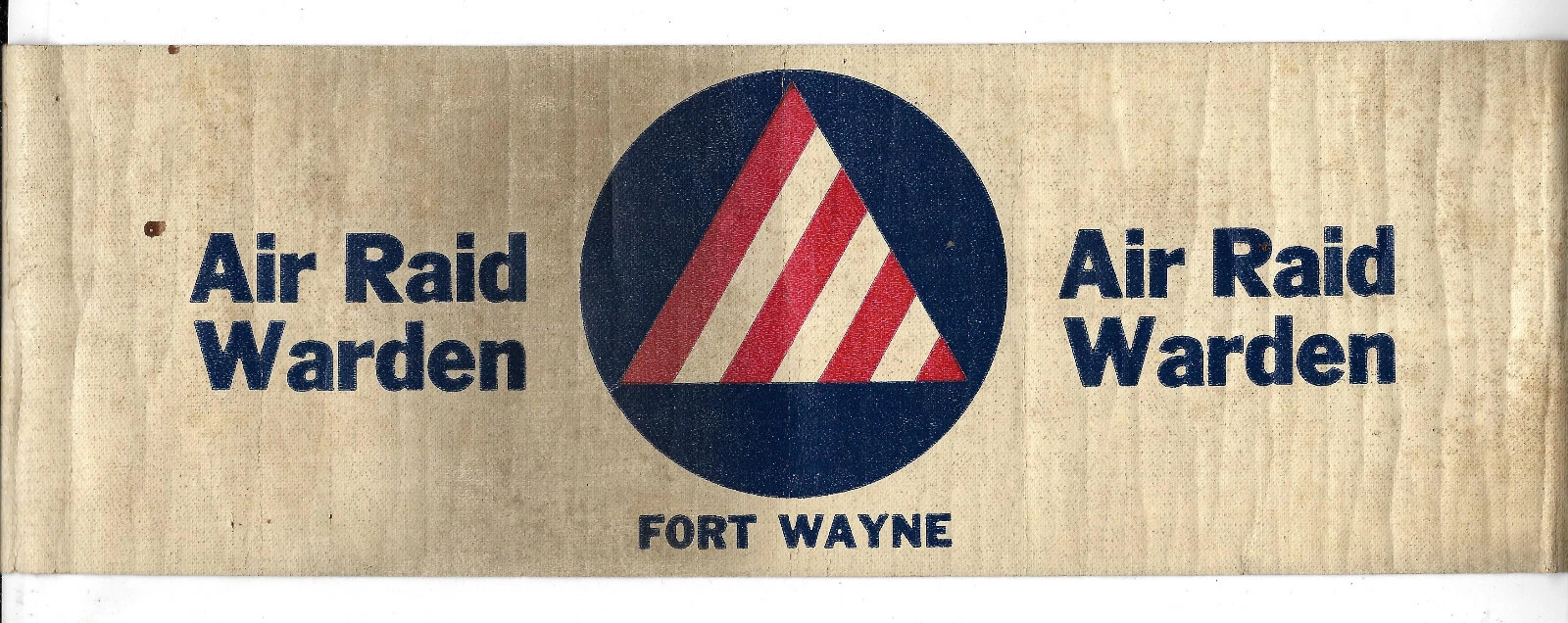 Named WWII Civil Air Raid Warden Full Armband of D. Glenn Davis, Fort Wayne-img-0