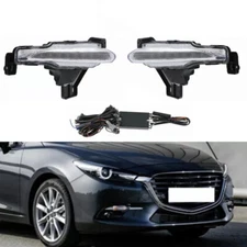 LED DRL Daylight Daytime Running Light Turn Signal Lamps For Mazda 3 Axela 17-18