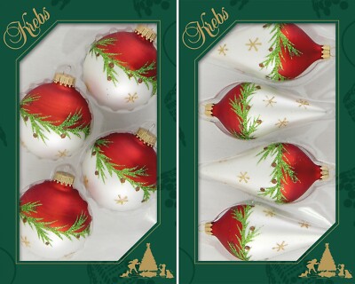 Krebs Glas Lauscha - Décorations De Noël/décorations De Sapin De Noël En Verre - Boules Unies En Velours Améthyste - Quantité : 8 Pièces - Couleur : Violet Satiné - Taille : Environ 7 Cm