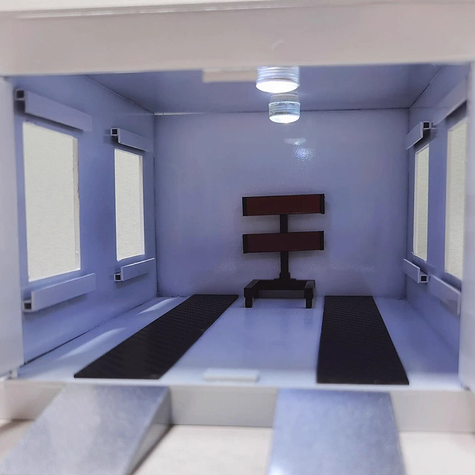 Diorama 1/18 Coche Garaje Taller Mantenimiento Reparación utilería Escena Exhibición Juguete ModoH Foto 3 de 4