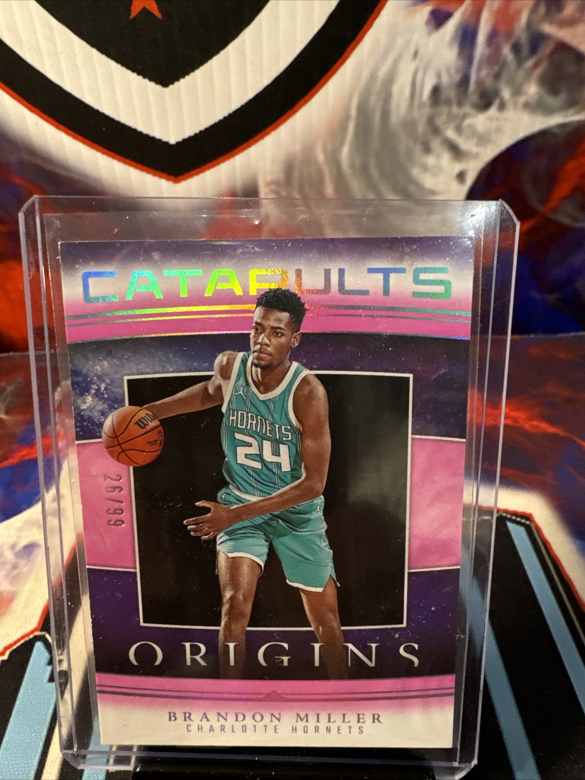 2023-24 Origins NBA Brandon Miller Catapults Pink Rookie #’d 26/99