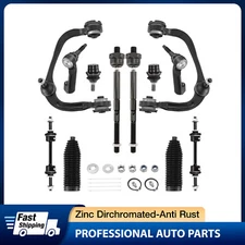 Front Control Arms w/Ball Joints Sway Bar Link Tie Rods for 09-14 Ford F150 4x4 