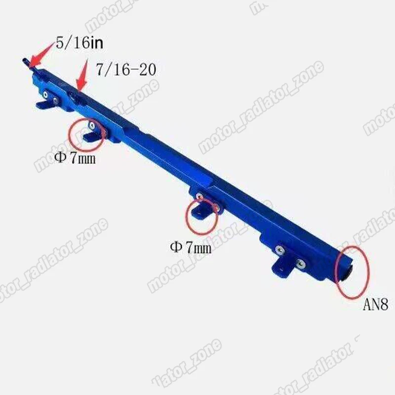 Billet Aluminum Fuel Rail For 1995-04 Jeep Grand Cherokee/1997-01 Wrangler 4.0L Foto 2 de 4