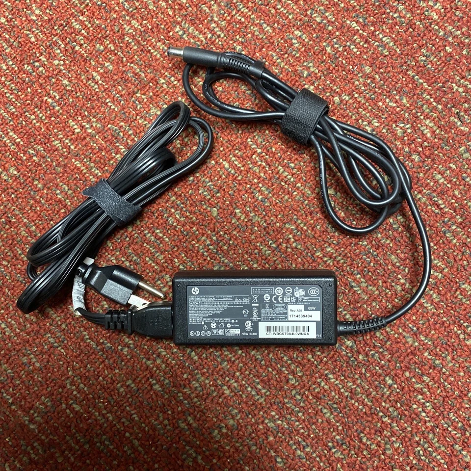 HP AC Power Adapter PPP009L-E PA-1650-32HT 608425-001 18.5V 3.5A Tested - Image 2 of 2