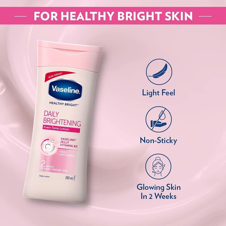 Vaseline Healthy Bright Daily Brightening Cream Even Tone Body Lotion 200 ml